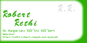 robert rethi business card
